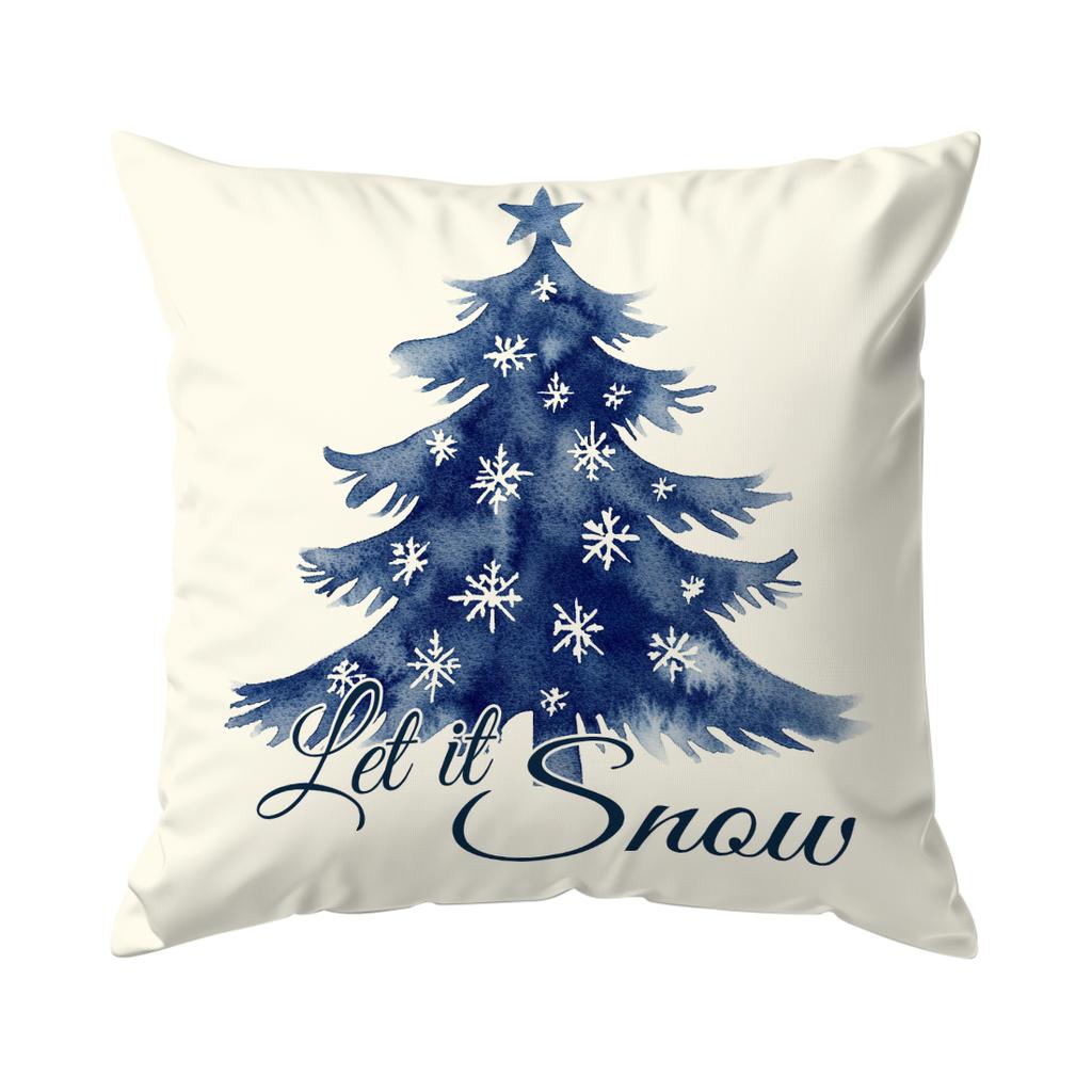 Midnight Christmas Theme Pillowcase Printed Polyester 40/45/50Cm Throw Pillowcover Decorative Sofa Cushion Pillowslip Home Decor