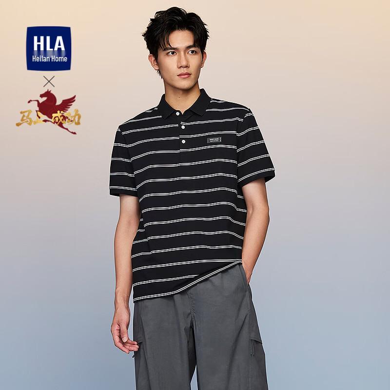 HLA Men s Lucky Horse Short Sleeve Polo Shirt M