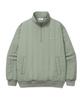 COVERNAT Quilted Half Zip Oversized Sweatshirt Light Khaki