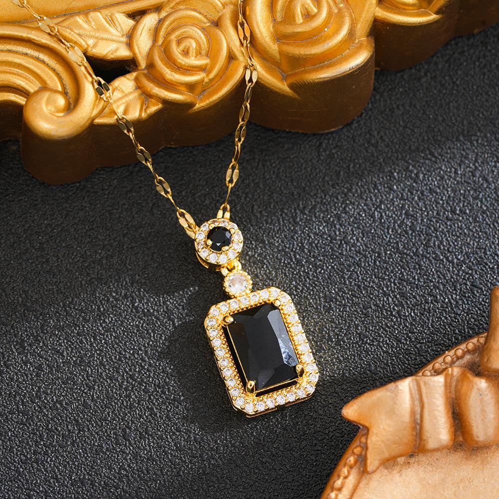 Elegant Women's Perfume Bottle Pendant Necklace - Temperament, Versatile, Luxury Stainless Steel Design
