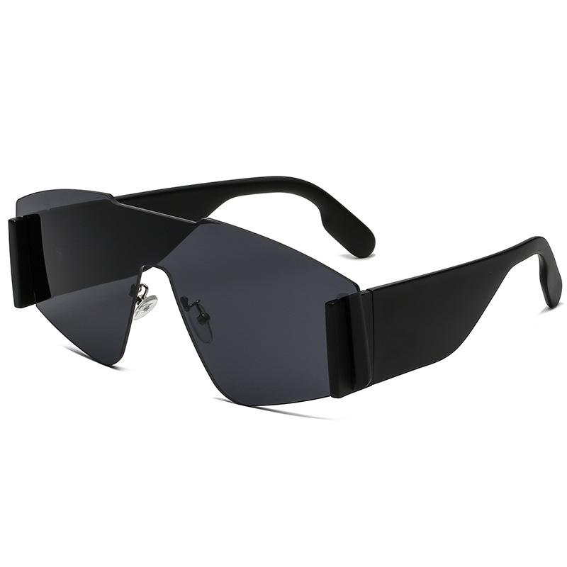 Fashion Oversized Square One Piece Women Sunglasses Retro Men Outdoor Sports Shades Wide Leg UV400 Glasses New Trendy Eyewear