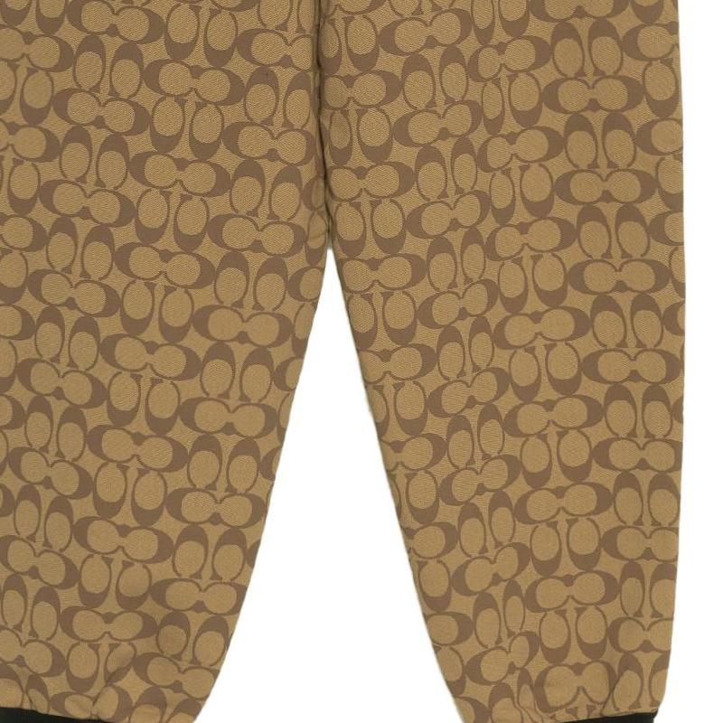 Coach FW22 Logo All Over Print Jogger Pants Women Bottoms Brown CB586-E7V