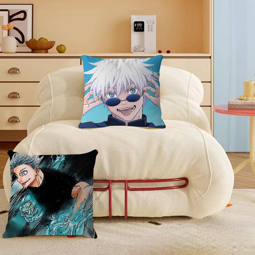 Anime S-Satoru G-Gojo Cushion Cover Inches Farmhouse Decor Home Throw Pillow Covers For Couch Decorations