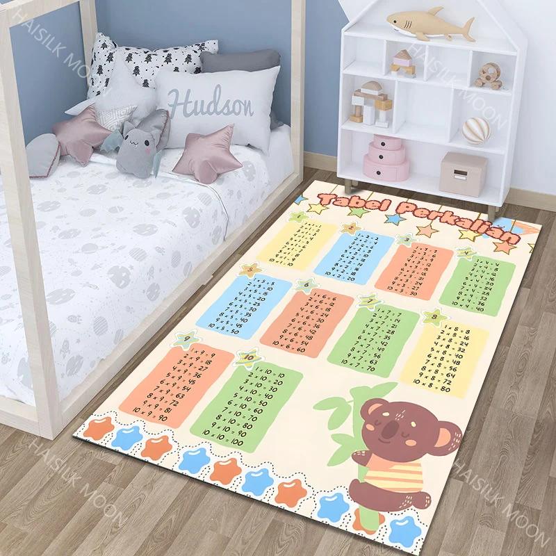 

1PC Multiplication Table Printed Carpet,Rug for Room Sofa Bed Beside,Childrens Room Area Activities Four Seasons Mat,Great Gifts 60x90(23x35in)