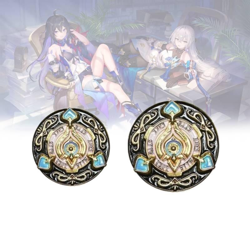 Elegant Metal Game Token From With Intricate Relief Design 3cm And 4cm Sizes