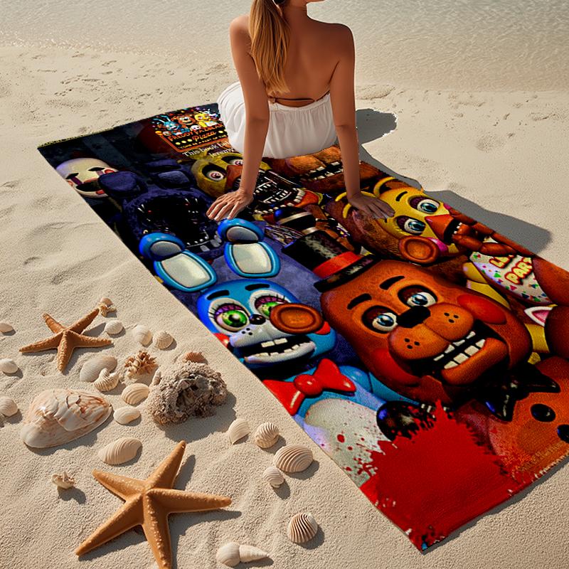 Five Nights At Bears Horror Beach Towel, Super Soft Microfiber, Gift for Her/Him, Birthday, for Pool, Beach, Travel, Home Decor Fan Gifts