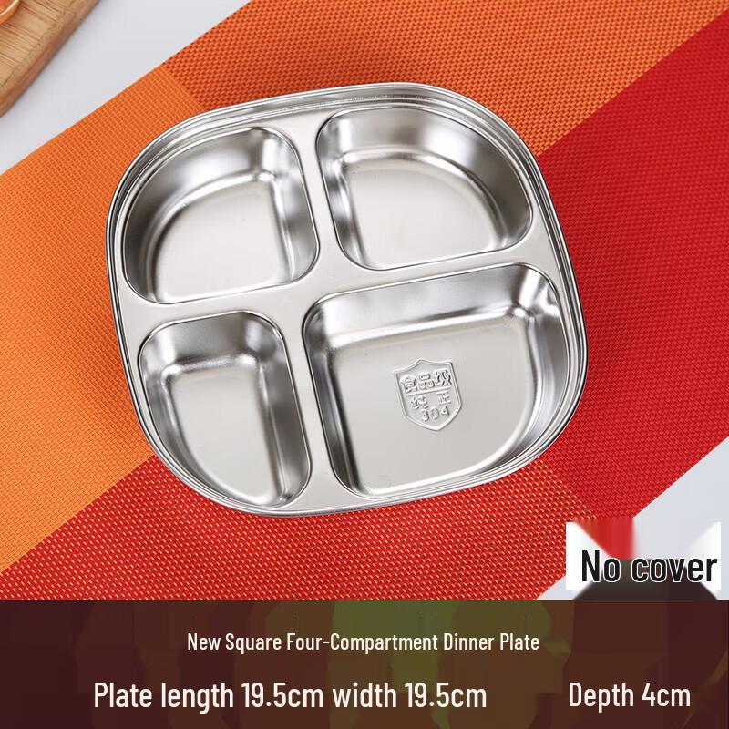 Kids  Cartoon Stainless Steel 3-Compartment Meal Tray