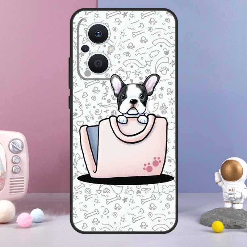 French Bulldog Funda For OPPO Reno 14 F 11F 12F 13F 10 11 12 13 Pro 7 8 Lite OPPO Find X8 X6 X5 X9 Pro Case