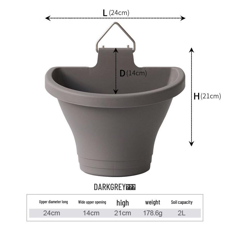 Wall-Mounted Plastic Flower Pot
