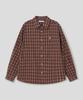 SLOW RECORD HOUSE Cane Check Shirt_Brick