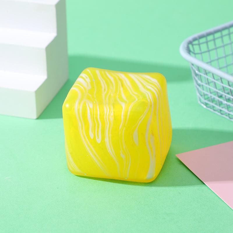 Toys Toys Stress Cube Swirl Sensory Fidget for Anxiety Stress Relief, Slow Rising Squeeze Ice Cube Stress Balls for Adults Kids