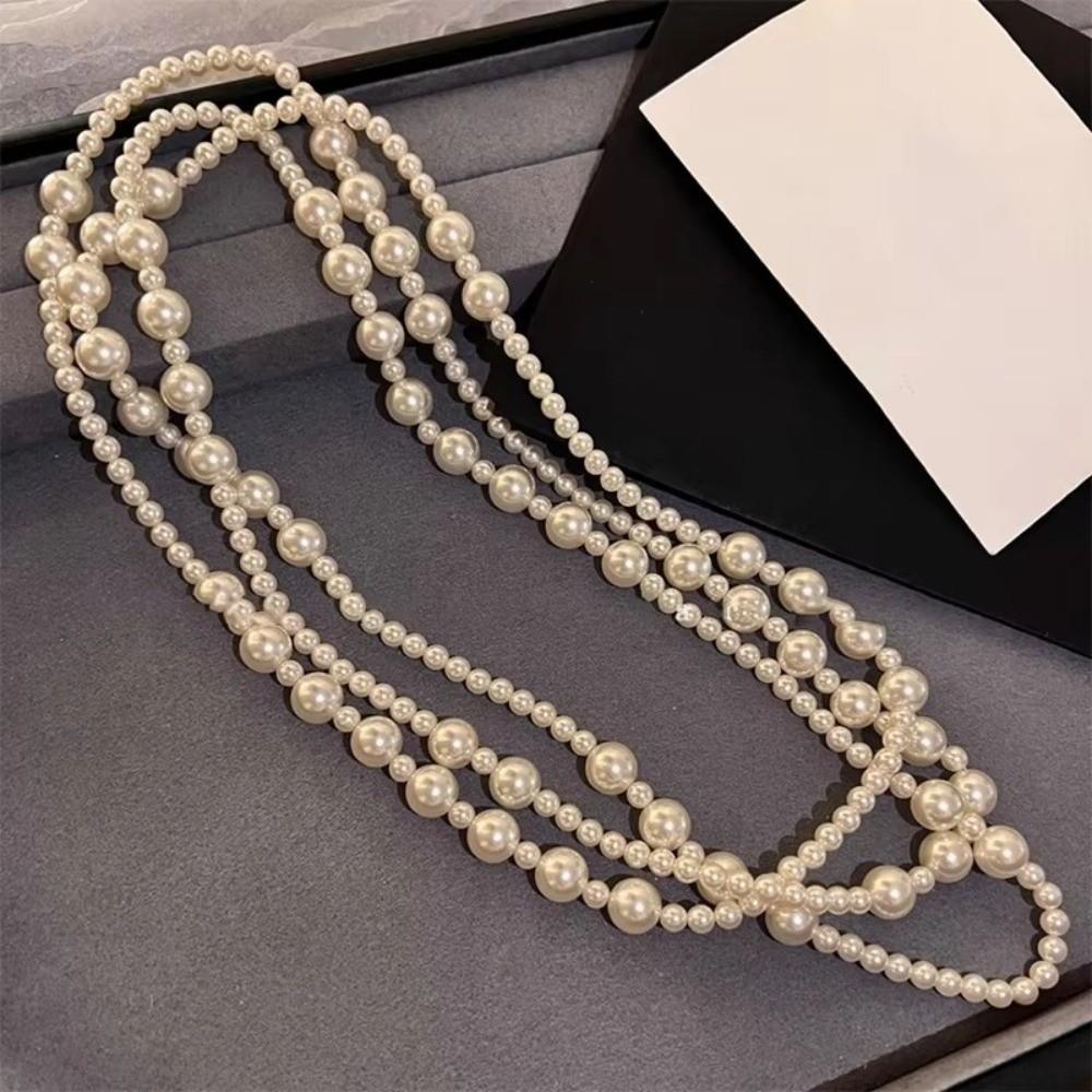 Long Length Pearl Necklace Simulated Pearl Women's Necklace Sweet Long Necklace  Formal Occasions