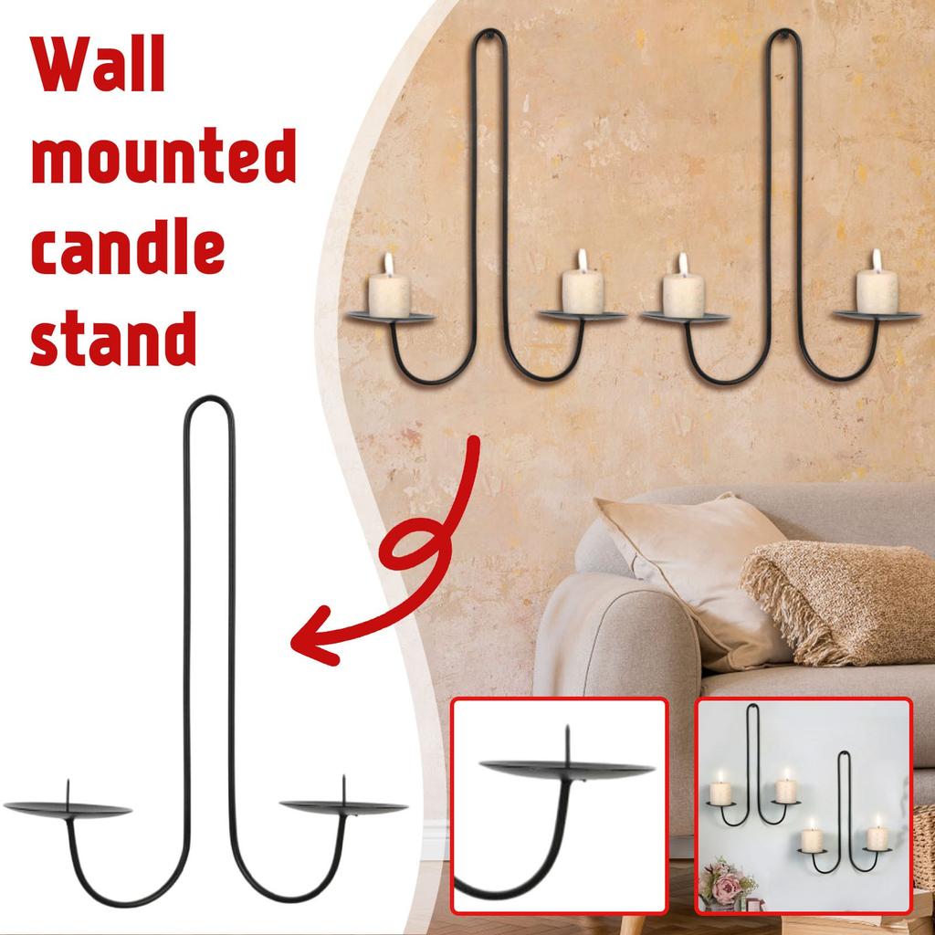 Candlestick Iron Art Living Room Home Wall-mounted Candle Placement Candlestick