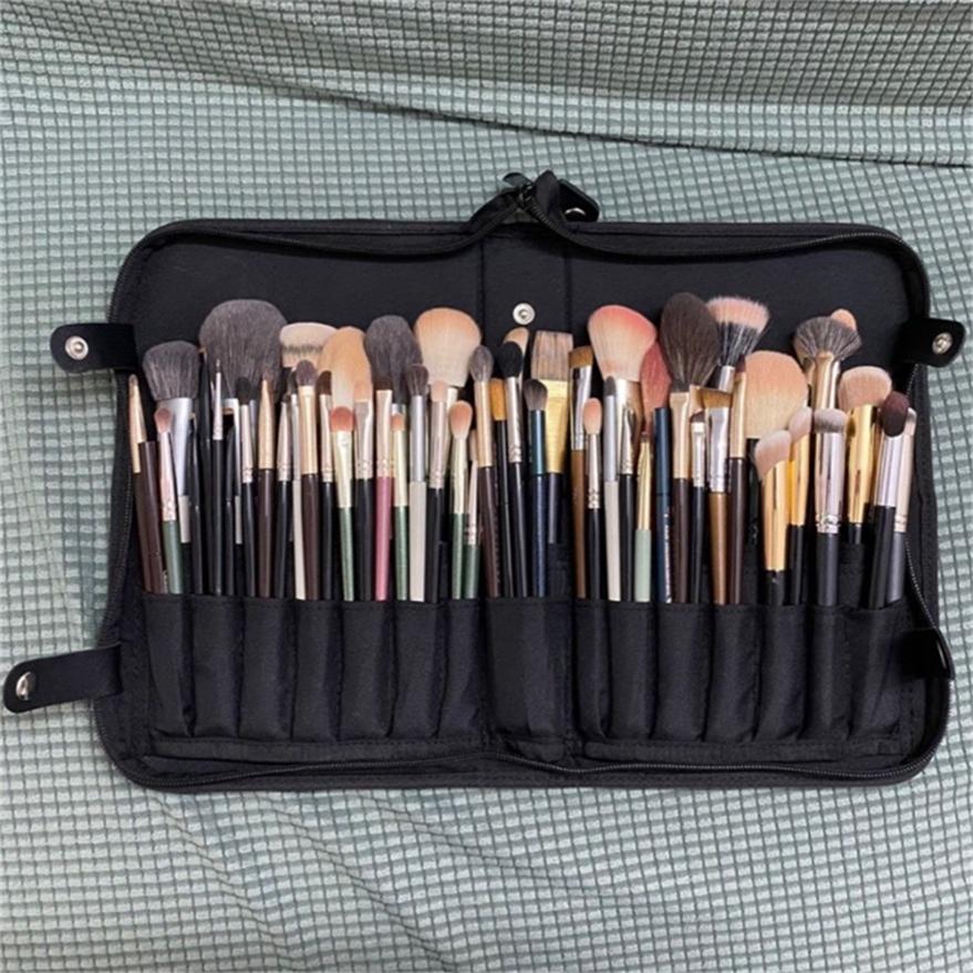Zipper Large Capacity Folding Cosmetic Brush Storage Bag