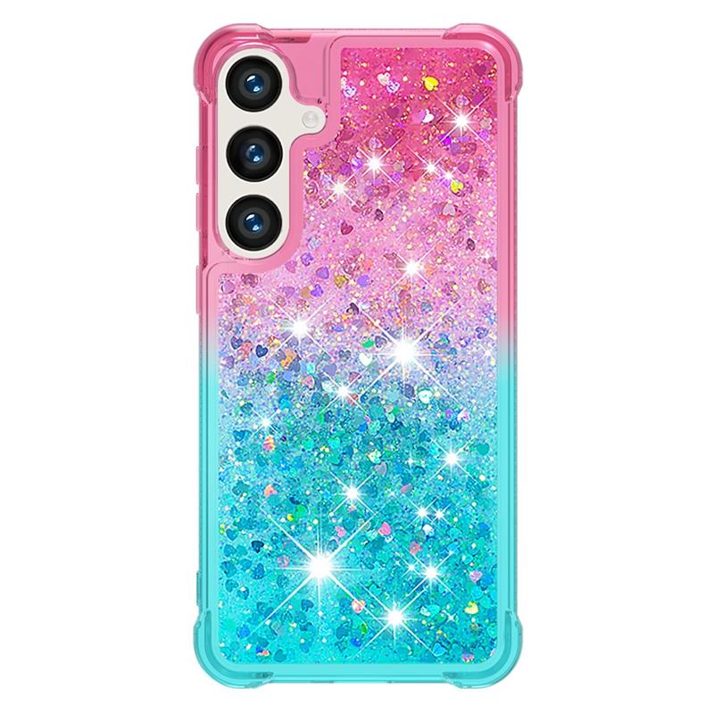 S24 Fe Case On For Funda Samsung Galaxy S24 FE Cover Glitter Dynamic Liquid Case For Samsung S 24 Ultra S24+ S24FE Cases Coque