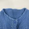 Mii MI72FO449 Blue Collarless Shirt Tops Not Written blueUsed