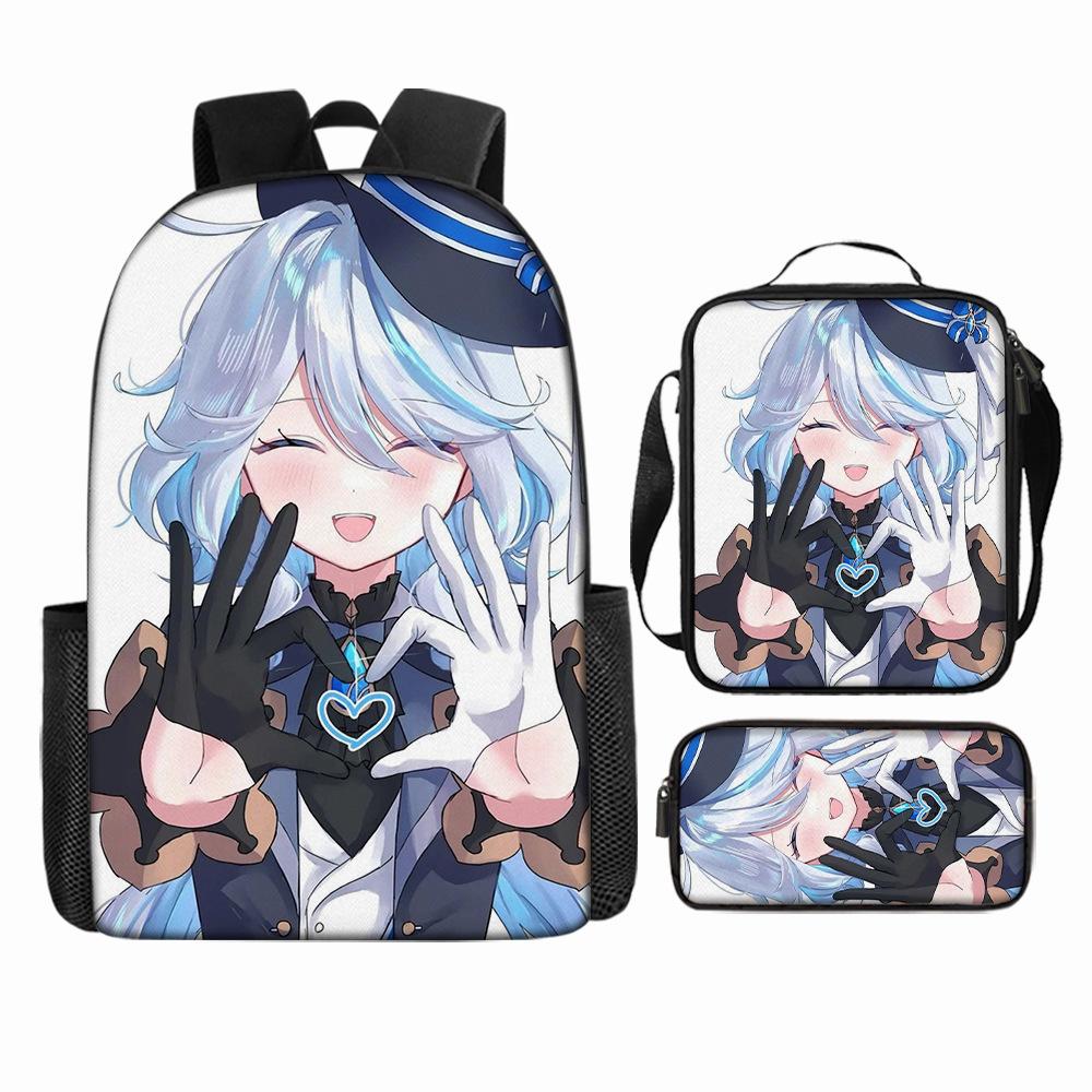 Luxury Popular Funny Novelty Genshin Impact 3D Printed 3pcs/Set Pupil School Bags Laptop Daypack Backpack Lunch Bag Pencil Case