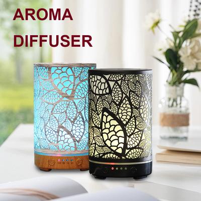 Lumière Décorative de Bureau Diffuseur d'Huiles Essentielles pour Chambre à Coucher Humidificateur d'Air Ultrasonique 100ml Changement de 7 Couleurs Lampe de Chevet