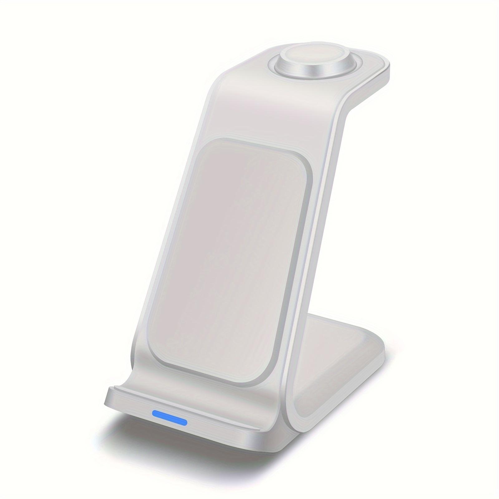 

Подставка для беспроводной зарядки Док-станция для беспроводного зарядного устройства 3-в-1 для IPhone 15/14/13/12/11 Pro Max/XR/XS для IWatch Ultra/9/SE/8/7/6/5/4/3/2 белый