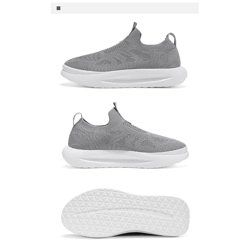 Men's Breathable Knit Slip-on Sneakers Lightweight Non-slip Casual Walking Shoes Comfortable Daily Footwear