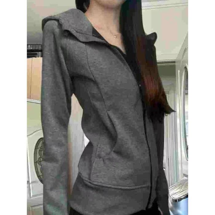 Light Blue Slim Fit Yoga Zip-Up Jacket - Flattering & Versatile Style