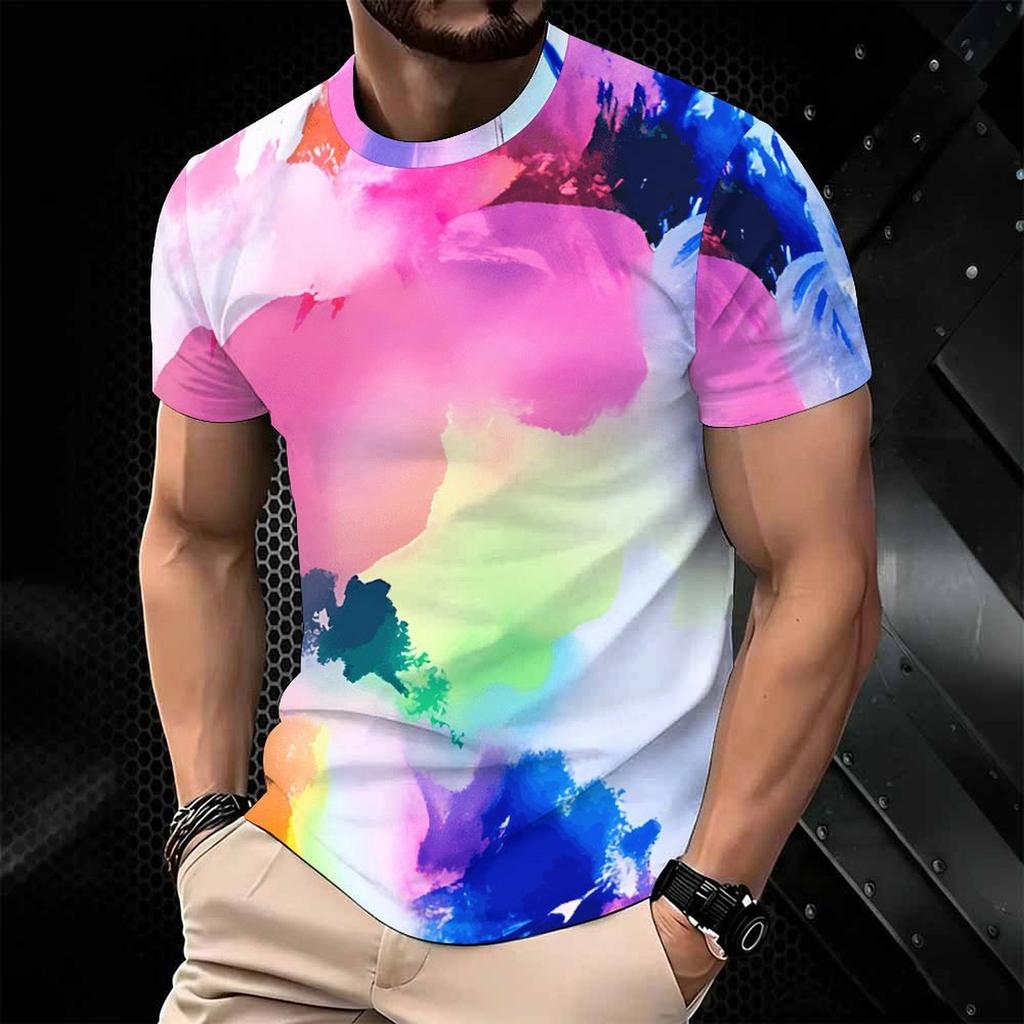 Women Short Sleeve Crew Neck T Shirt Dark Navy Pink Hibiscus Green Tropical Palm Leaf Print Top