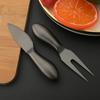 6 Piezas Cubiertos Negros Mate Acero Inoxidable Cuchillo para Queso Herramientas de Repostería Tenedor Cuchillo Vajilla Estilo Vintage Gadgets de Cocina
