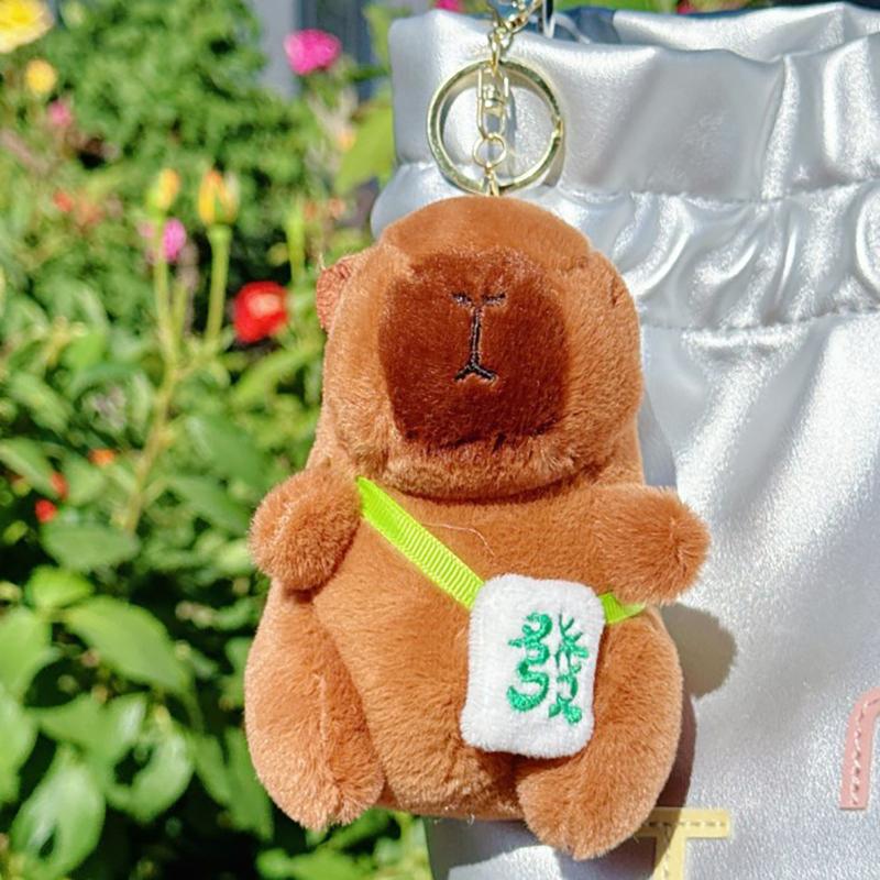 

Мягкие игрушки Capybara, симпатичная сумка Capibara, брелок, детский рюкзак, подвески, украшения для вечеринки, женский подарок, пушистая кукла