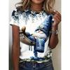 3D Printed Summer Fashion Women's T-Shirt Breathable Casual