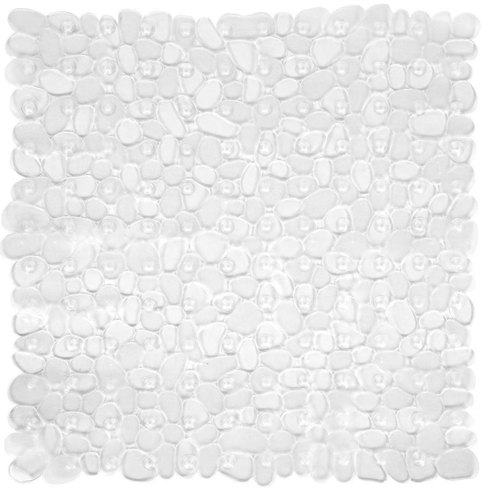 Orion Transparent Non-Slip Bath and Shower Mat with Suction Cups, 52 x 52 cm
