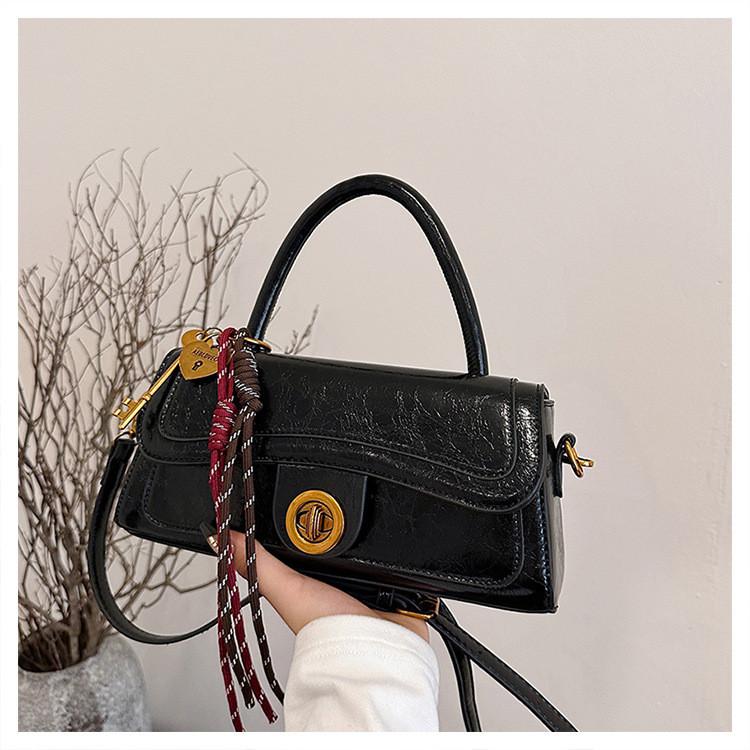 Ielgy Autumn Winter Retro Crossbody Portable Small Square Bag