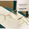 Metal Frame Cat Eye Reading Glasses Woman Anti Blue Light Computer Office Goggles Fashionable Versatile Women's Eyepieces