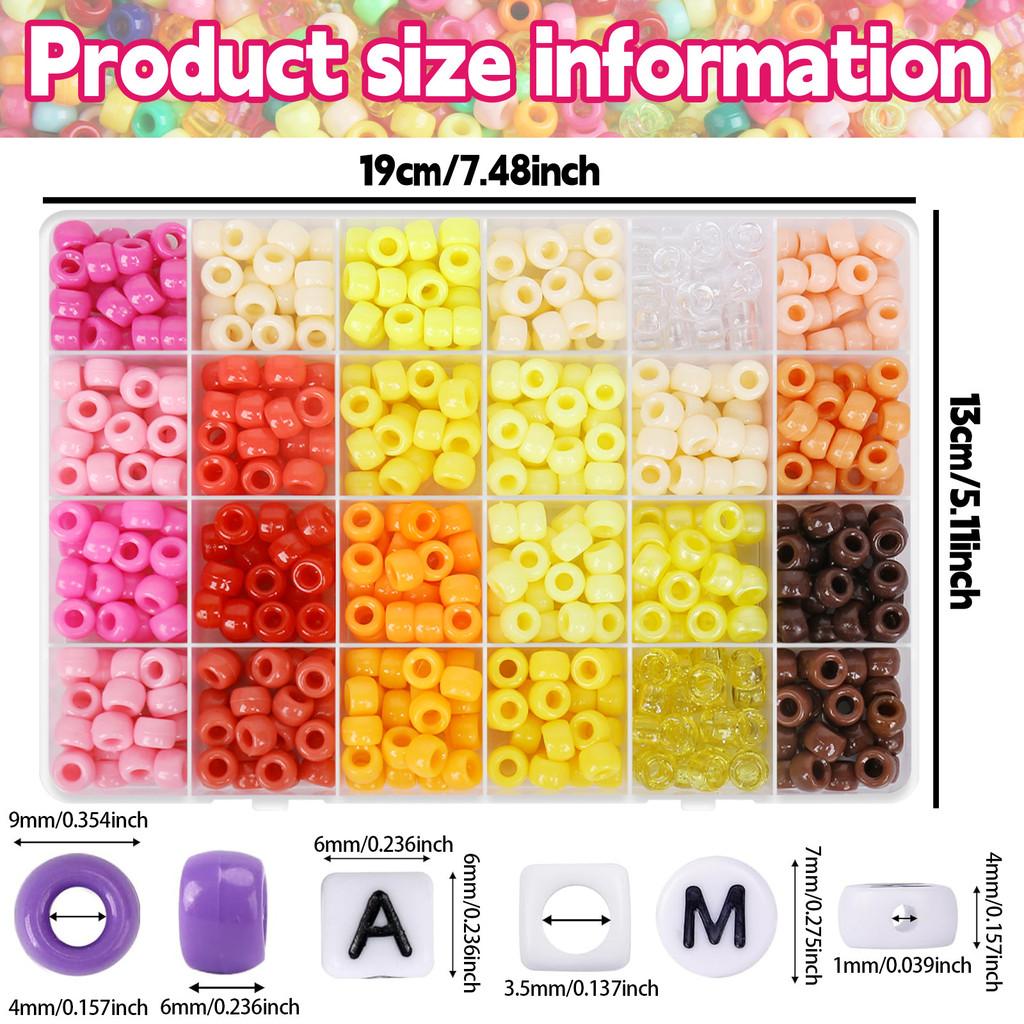 Educational Craft Kit 24color Acrylic Bead Letter Beads Visual Development Skill