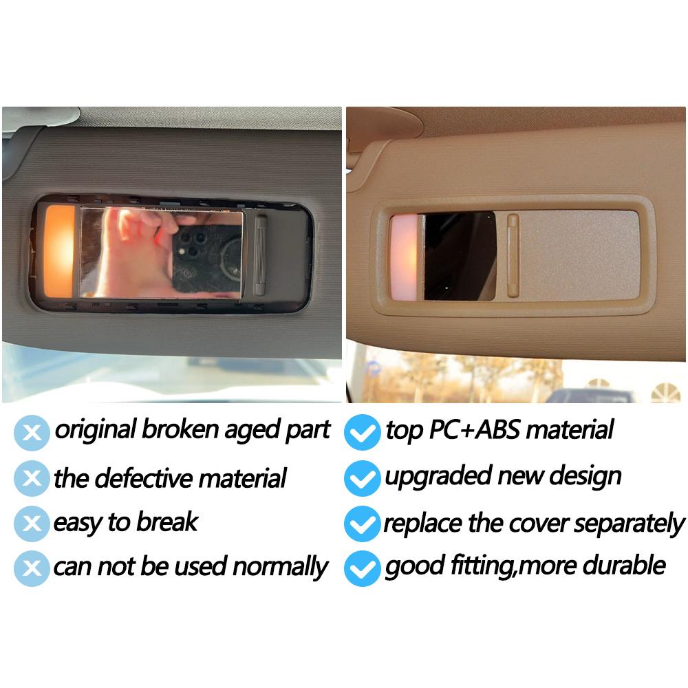 Car Left Right Sun Shade Visor Mirror Makeup Cosmetic Mirror Holder Outer Surrounding Cover For Porsche Panamera 970 2010-2016