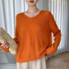 Mulberry Silk V-neck Sweater: Soft, Lightweight Velvet Knit, Women's Loose Fit for Autumn/Winter.