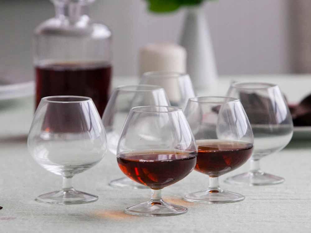 Kieliszki do koniaku i brandy szklane 240 ml komplet 6 sztuk