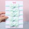 5/6Pcs Girls Solid Color Bowknot Headband For Baby Kids Grograin Ribbon Headwear Hair Bands Infant Hair Accessories