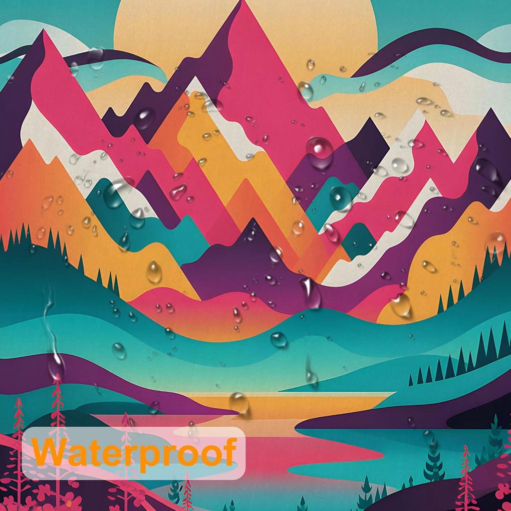 Mountain Abstact Nature Forest Shower Curtain,Bathroom Shower Curtains Bathtub Home Decor Waterproof Fabric Machine Washable Wit