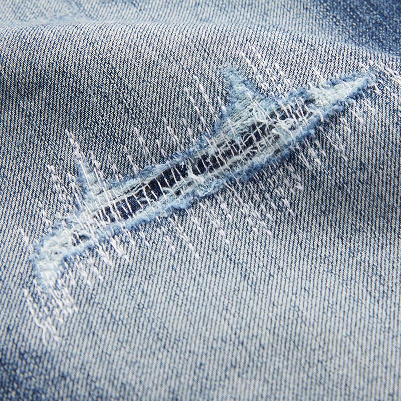 Cabbeen Men's Casual Distressed Straight-Leg Jeans