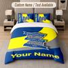 Custom Bedding Set BIRMINGHAM CITY Football Pattern, Print Name Text 1 Duvet Cover Plus 2 Pillowcases Home Textile