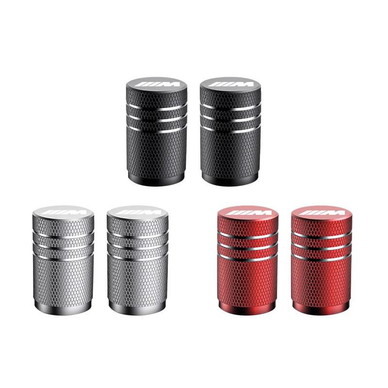 

For BMW Hot 2025 Aluminum Alloy Car Wheel Tire Valve Caps Case Plugs Airtight Accessory For X1 X2 X3 X4 X5 X6 X7 G20 G30 6GT E46 black-4PCS