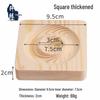 Round Natural Wood Jewelry Display Stand for Bracelets, Geometric Shape Square Tray