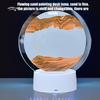 Sandmalerei Tischlampe 7 Farben 3D Sanduhr Tischlampe Treibsand Malerei Kunst Nachttischlampe für Schlafzimmer Hotelzimmer Gold und Jade