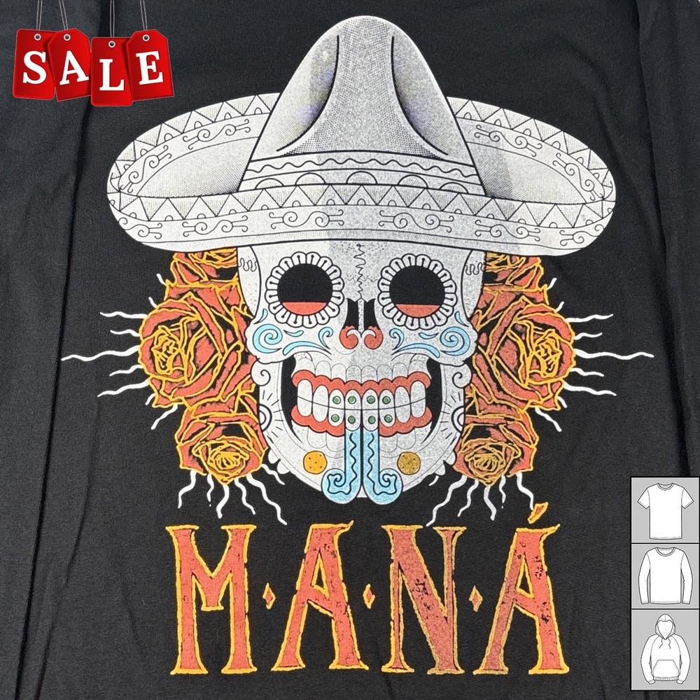 

Hot Maná Band Skull Sombrero Gift For Fans Unisex All Size T-Shirt JJ376 Unisex T-Shirt XL