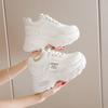 22 New Spring and Autumn Mesh Breathable Little White Sports Shoes Student Small Thick-soled Dad Shoes