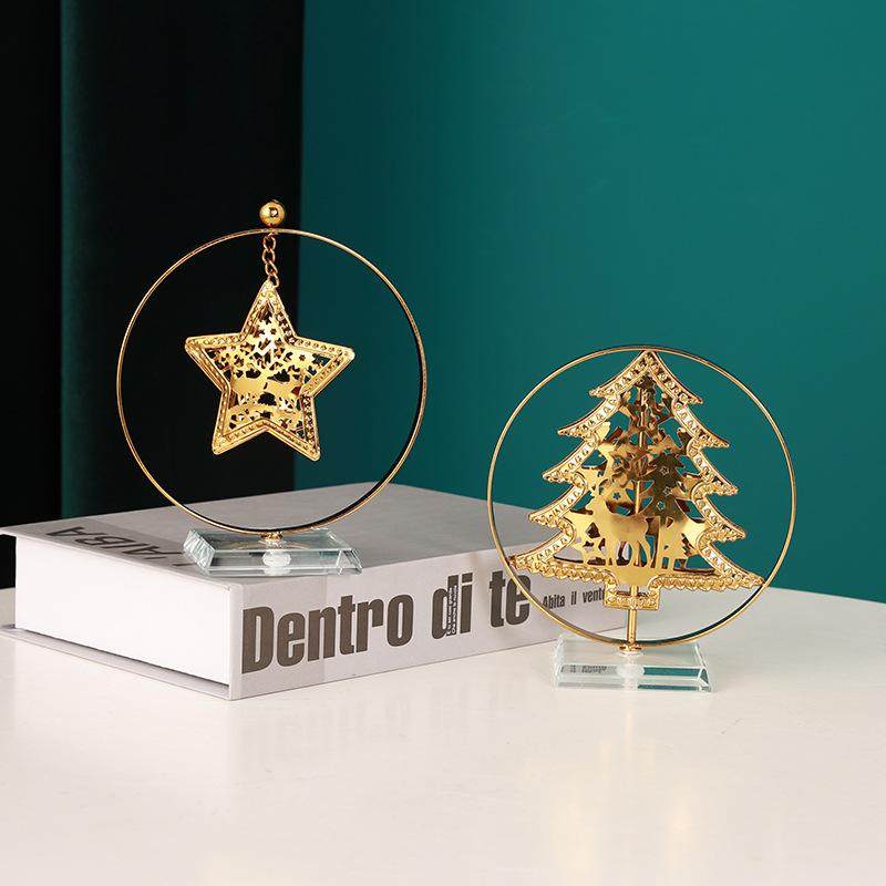

Decorative Christmas Tree Elk Metal Ornaments for Christmas Atmosphere