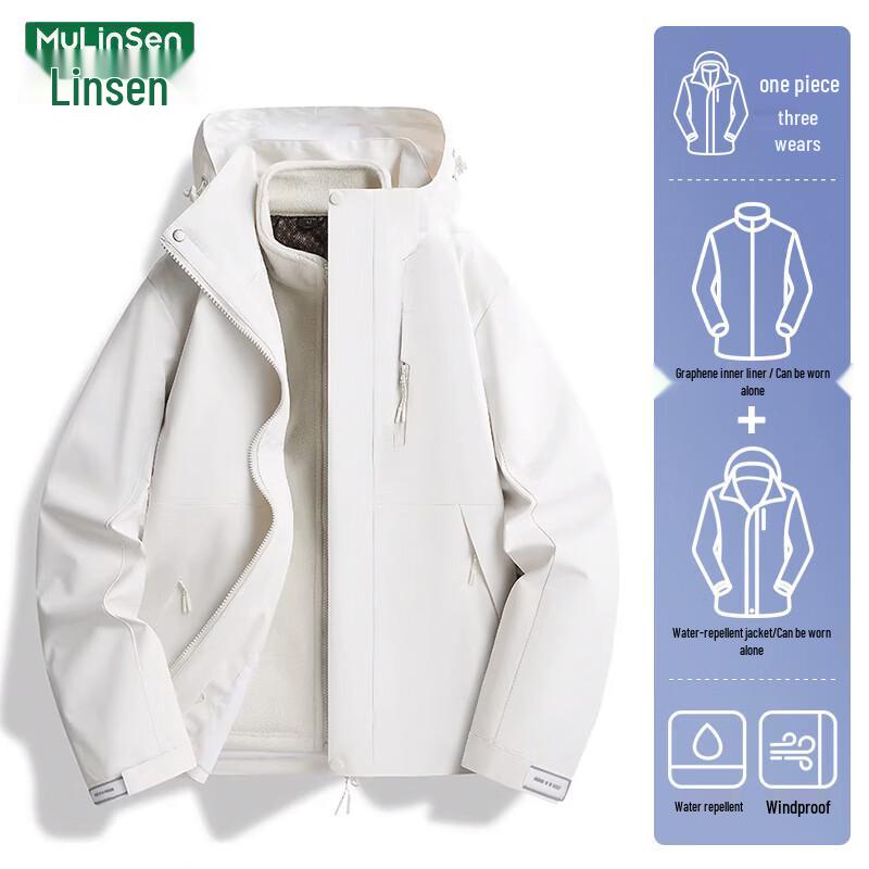 

MULINSEN Women s 3-in-1 Detachable Outdoor Jacket 3XL
