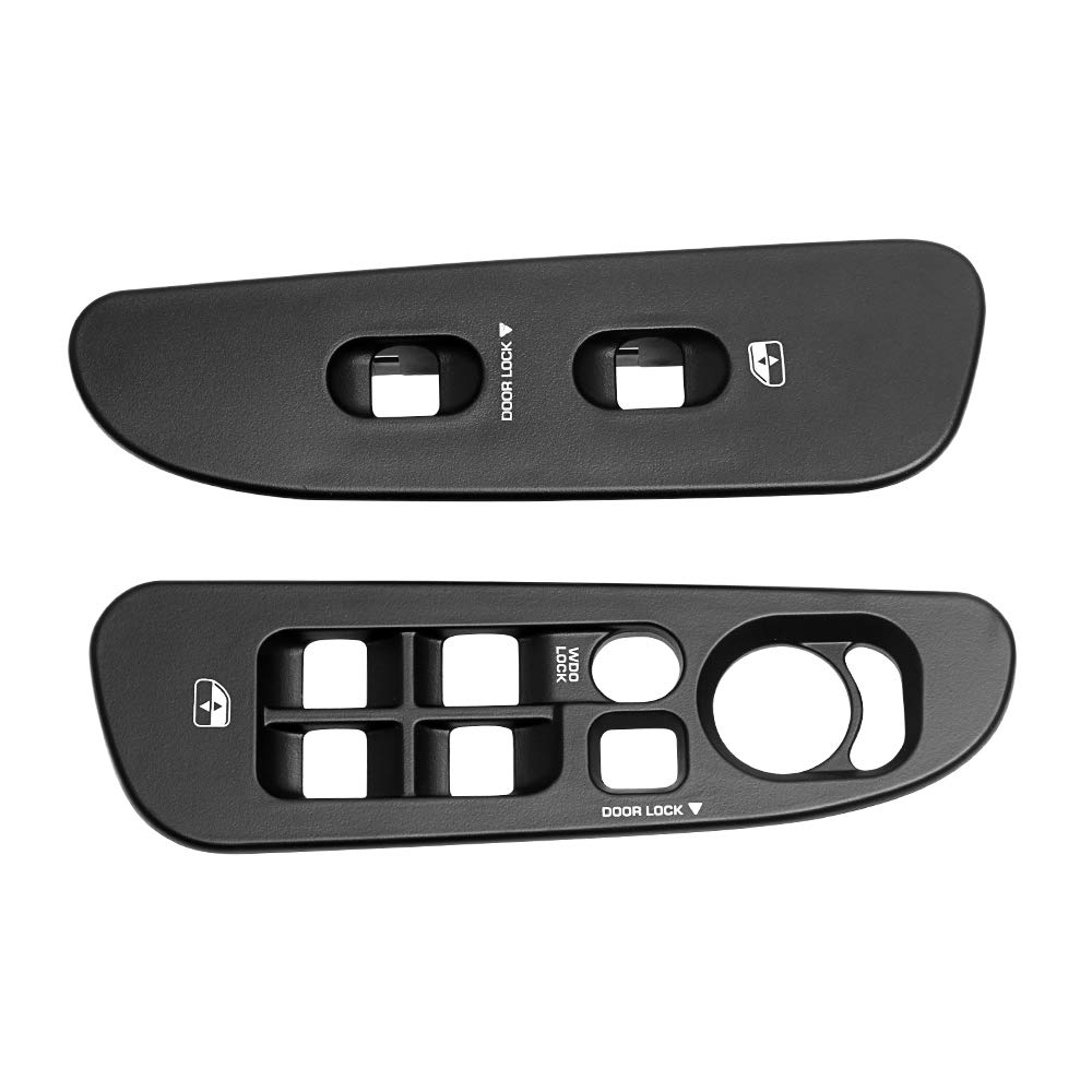 BASIKER Driver And Passenger Black Door Window Switch Panel Bezel For 2002 To 2010 Dodge Ram 1500 2500 3500 Front Right And Left Window Button Border