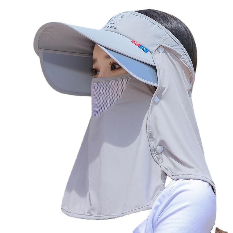 Blow Can't Turn It Over~ Cycling Hat Female Anti-ultraviolet Electric Car Visor Full Face Mask Driving and Riding