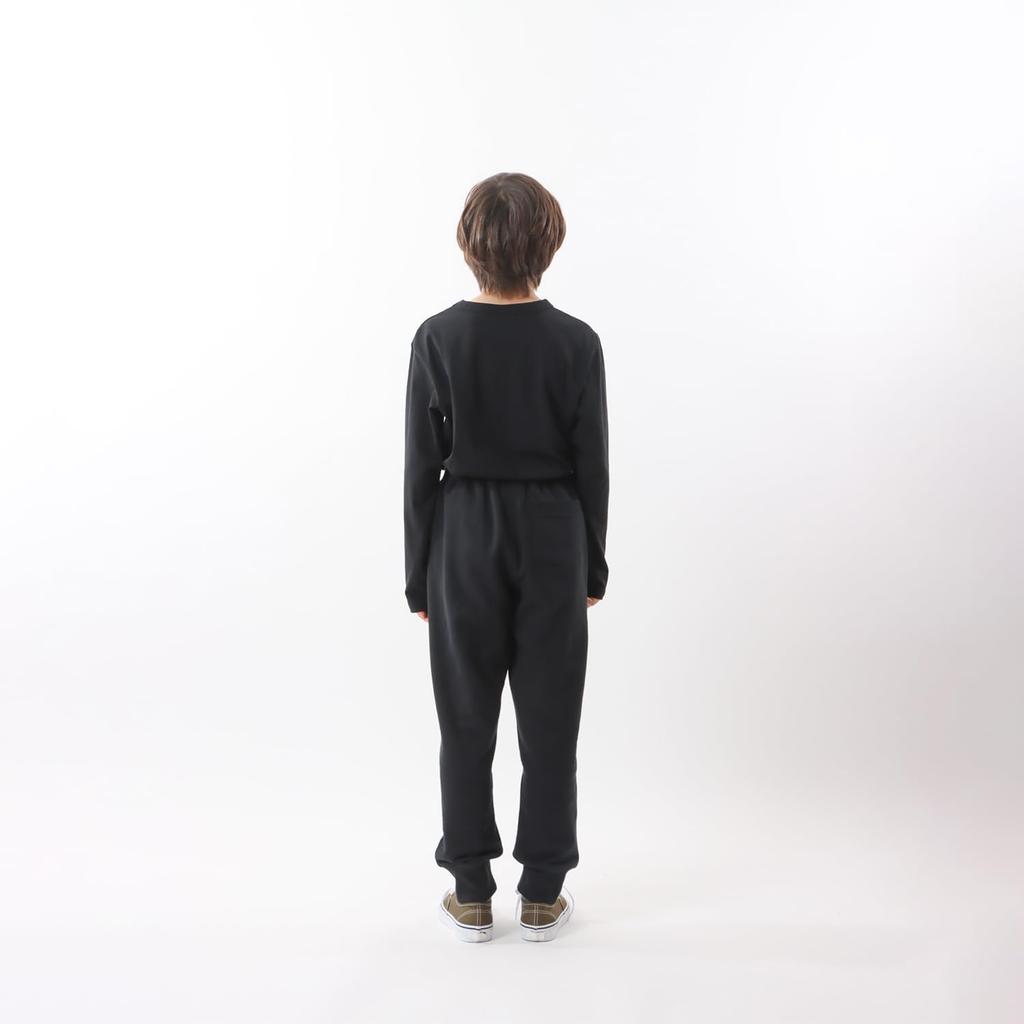 Pants Kids Cotton French Terry COTTON USA One Point Logo Embroidery Long Pants Basic Black 160 [Champion] 100% CK-Y201